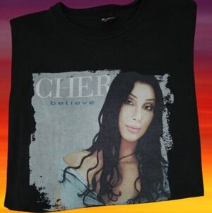 📣 Vintage 1999 Cher 🤩 Believe 🎤 Black 🖤 Concert Tour Tshirt 👕 XL Unisex 🤟